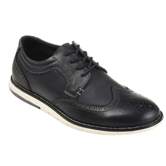 Vanc Co Drake Leather Wingtip Oxford in Black NEW - Picture 2 of 13
